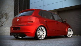 Maxton Design Achterbumper inzetstuk Diffusor R32 Look Geschikt Voor Volkswagen Polo 6R R32 Look Achterbumper 