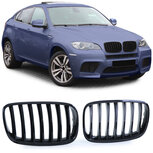 Bmw X6 E71 Grill Enkel M Spijl Hoogglans Zwart