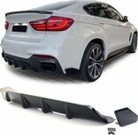 Passend Voor Bmw X6 F16 M Pakket Achterbumper Diffuser Hoogglans Zwart Performance Look