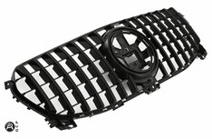Passend Voor Mercedes GLE V167 Panamericana GT Look Grill Hoogglans Zwart Standaard