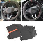 GLA Klasse X156 Stuurwiel Stuur Hoes Alcantara Suede Rode Sticksels Naad 12 o&#039;clock Stripe AMG Look