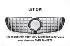 Mercedes V Klasse W447 Grill AMG LINE Panamericana  Design Glans Zwart Chrome Bies Vanaf 2019