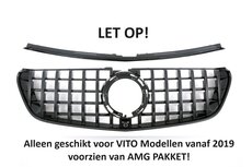 Mercedes V Klasse W447 Grill AMG LINE Panamericana Design Glans Zwart Vanaf 2019
