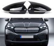Spiegelkappen Geschikt voor Skoda Enyaq Hoogglans Zwart Spiegel Spiegelkap