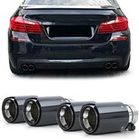 4 X  Uitlaatsierstuk Carbon Zwart Voor Bmw 5 Serie F10 F11 