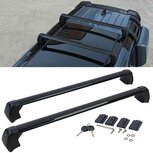 Dakdragers Land Rover Defender 110 L663 Zwart Aluminium Afsluitbaar 2-delige Set