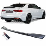 Ducktail achterklep spoiler hoogglans zwart gemonteerd op Audi A5 F5 Coup&eacute; 2016+