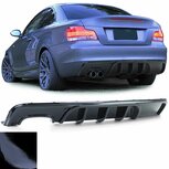 BMW-1-Serie-E82-E88-Achterbumper-Diffuser-Glans-Zwart