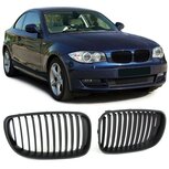 Grill-Nieren-BMW-1-Serie-E82-E88-E81-E87-LCI-Enkele-Spijl-Mat-Zwart