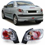 Heldere-Achterlichten-Peugeot-206-CC-Chroom-Set-Links-Rechts