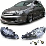 Koplampen-Zwart-Peugeot-206-E-keur-Plug-Play