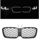 LED-Sport-Grille-BMW-X3-X4-G01-G02-LCI-vanaf 2021-chrome Zwart Diamond