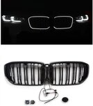 LED-Sport-Grille-BMW-X5-G05-LCI-vanaf-04-2023-Glans-Zwart-Dubbele-Spijl