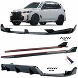Performance Bodykit voor BMW X5 G05 M-Pakket Zwart Glans Splitter Side Skirts en Diffuser
