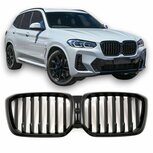 Bmw-X3-G01-LCI-Facelift-Sport-Nieren-/-Grill-Enkele-Spijl-glans-Zwart