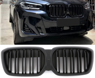 Bmw-iX3-G08-LCI-Facelift-Sport-Nieren-/-Grill-Dubbele-Spijl-Mat-Zwart