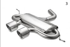 Sportuitlaat uitlaat Volledig RVS met RVS sierstukken R20 look Geschikt Voor Golf 6 