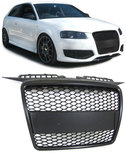 Honingraat Sport Grill S line Look Black Geschikt Voor Audi A3 8P 2005 / 2008 