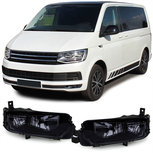 Set Mistlampen Zwart / Smoke  Geschikt Voor Volkswagen Transporter T6 