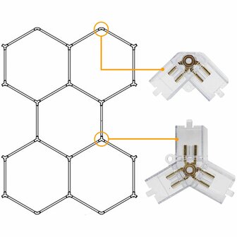 Hexagon LED Plafondverlichting 4,85x2,44m &ndash; Premium Garage &amp; Showroom Licht