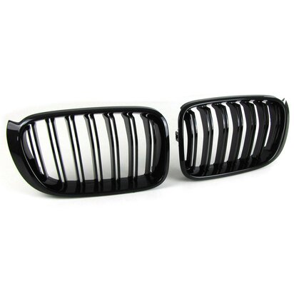 Grill Voor Bmw X3 F25 Sport Nieren Dubbel Spijl Glans Zwart 