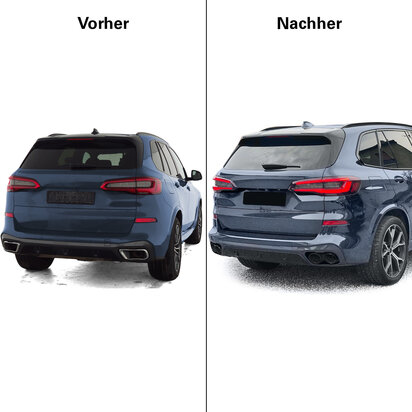 BMW X5 G05 M Pakket 40i Uitlaat Sierstuk Dubbel Rond Black RVS