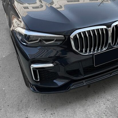 BMW X5 G05 M Pack Splitter Spoiler Voorspoiler Hoogglans Zwart 