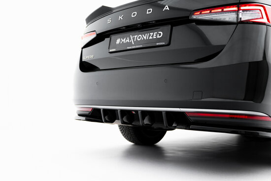 Maxton Design Skoda Superb Mk4 Central Rear Valance Spoiler Versie 1
