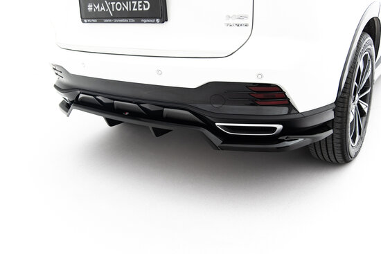 Maxton Design MG HS Mk2 Rear Splitter Vertical Bar Versie 1