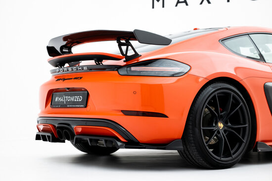 Maxton Design Porsche 718 Cayman GTS 982C Rear Splitter Vertical Bar Versie 1