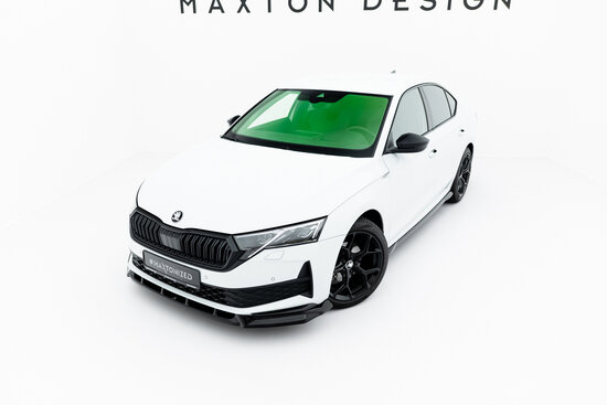 Maxton Design Skoda Octavia Sportline MK4 Facelift Splitter Voorspoiler Spoiler Versie 1