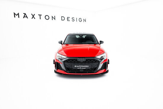 Maxton Design Audi RS3 Sedan 8Y Facelift Splitter Spoiler Pro Street + Flaps