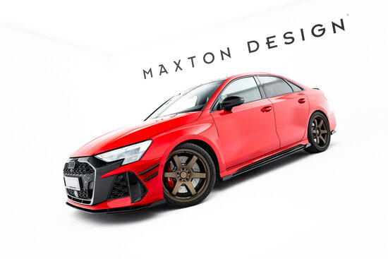 Maxton Design Audi RS3 Sedan 8Y Facelift Side Skirts Diffusers Pro Street + Flaps