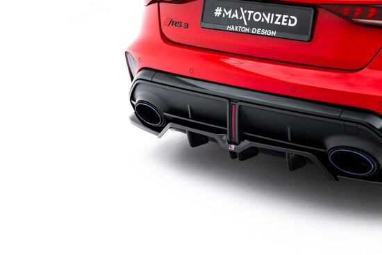 Maxton Design Audi RS3 8Y Sedan Facelift Rear Diffuser Vertical Bar Versie 1