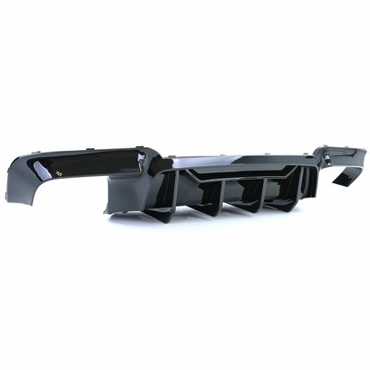 Bumper Diffuser Glans Zwart + Chrome Uitlaat Sierstuk Voor Bmw 5 Serie F10 F11 520 523 525 528 530  M Pakket