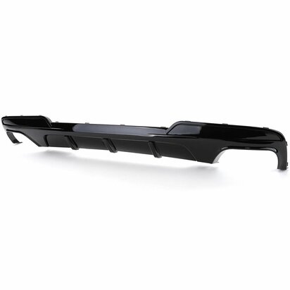 Diffuser Glans Zwart + Chrome Uitlaat Sierstuk Voor Bmw 5 Serie F10 F11 520 523 525 528 530  M Pakket