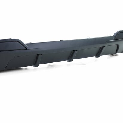Diffuser Mat Zwart + 4 x Echt Carbon Uitlaat Sierstuk Voor Bmw 5 Serie F10 F11 535i 535D