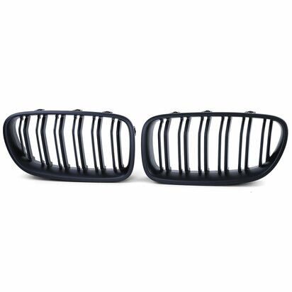 Grill Nieren Voor Bmw 5-serie F10 F11 Mat Zwart Dubbele M5 Spijlen