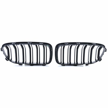 Grill Nieren Voor Bmw 5-serie F10 F11 Mat Zwart Dubbele M5 Spijlen