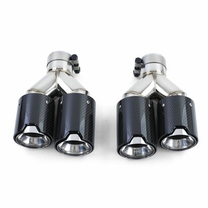 4 X  Uitlaatsierstuk Echt Carbon Voor Bmw 5 Serie F10 F11 535i 535D