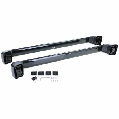 Dakdragers Voor Land Rover Defender 90 L663 Zwart Aluminium Afsluitbaar 2-deli