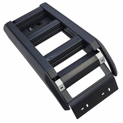 Uitschuifbare Dakladder Voor Land Rover Defender 90/110 L663 Max. 150 kg Zwart Aluminium