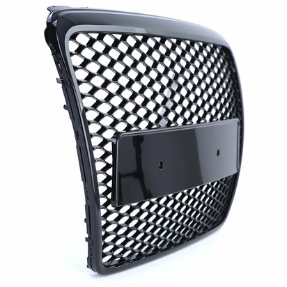 Audi A6 C6/4F Facelift voorgrill zonder embleem hoogglans zwart