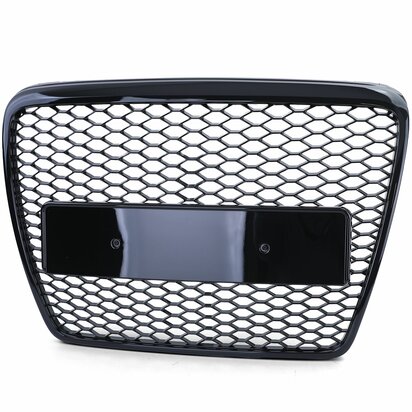 Audi A6 C6/4F Facelift voorgrill zonder embleem hoogglans zwart