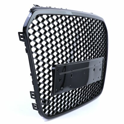 Audi A6 C7/4G Facelift voorgrill zonder embleem hoogglans zwart