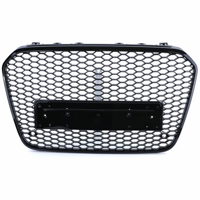 Audi A6 C7/4G Facelift voorgrill zonder embleem hoogglans zwart
