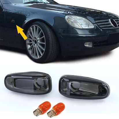 Smoke Zijscherm Knipperlichten Set Mercedes Sprinter, Vito, E-Klasse W210 & SLK R170