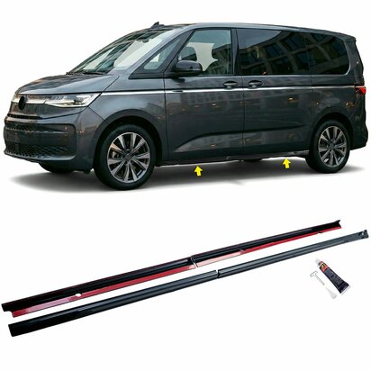 Zijskirts-VW-T7-2024-L2-Side-Skirts-Zwart-Glans-Set-Links-Rechts