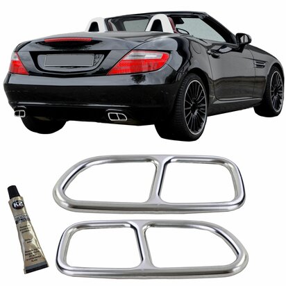 Mercedes-SLK-R171-Uitlaatsierstuk-Chrome