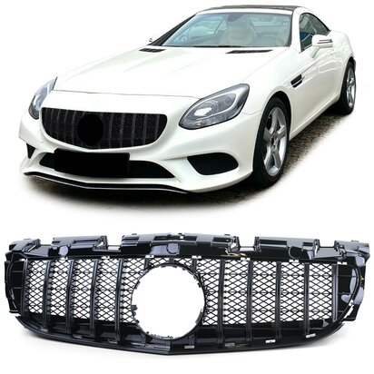 Mercedes-SCL-R172-Sport-Grill-Glans-Zwart-Panamericana-Amg-Gt